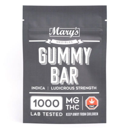 1000mg THC Indica Gummy Bar (Mary’s Edibles) UK