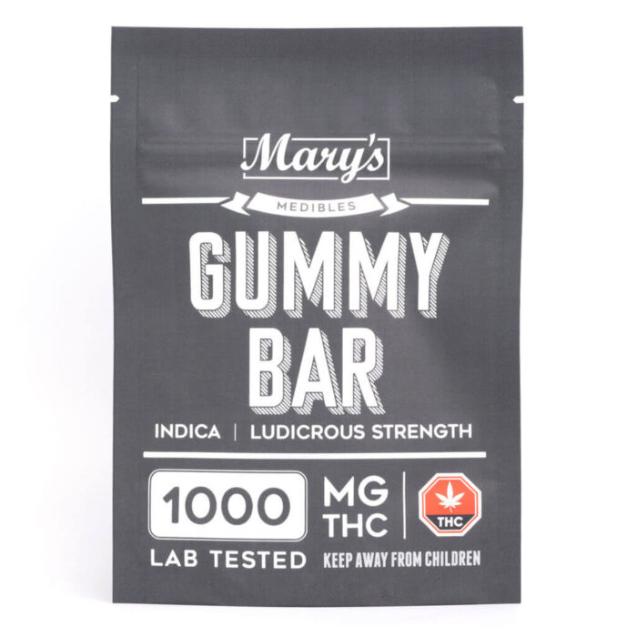 1000mg THC Indica Gummy Bar (Mary’s Edibles) UK