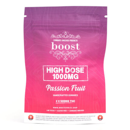 Buy 1000mg THC Passion Fruit Gummies (Boost Edibles) Online UK