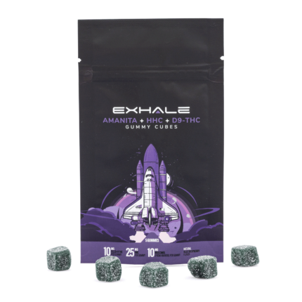 Exhale Amanita Muscaria Mushroom + HHC + Delta 9 THC Gummies (5 Count) front