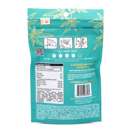 buy PharmaTHC Euphoria Blend Gummies – Caribbean Fruit Cocktail (4000 mg Total Cannabinoids) uk