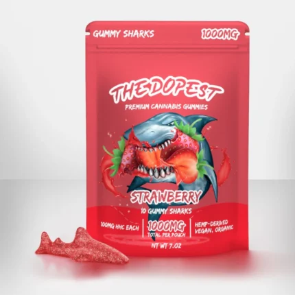 Buy Strawberry Sharks HHC Gummies - 1000MG UK