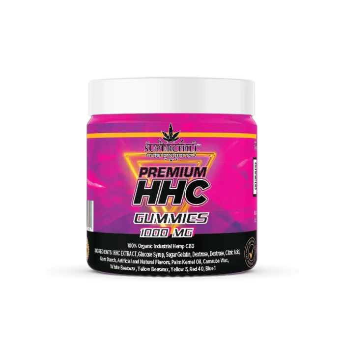 Buy Super Chill CBD - HHC Gummies Jar - 1000 MG - 100% Natural - 10 Gummies (100MG Each) UK