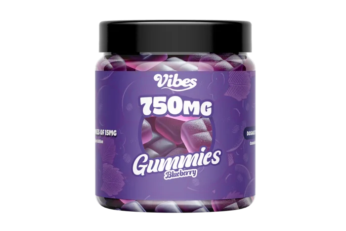 THC Gummies 750mg Maxi | Vibes Blueberry