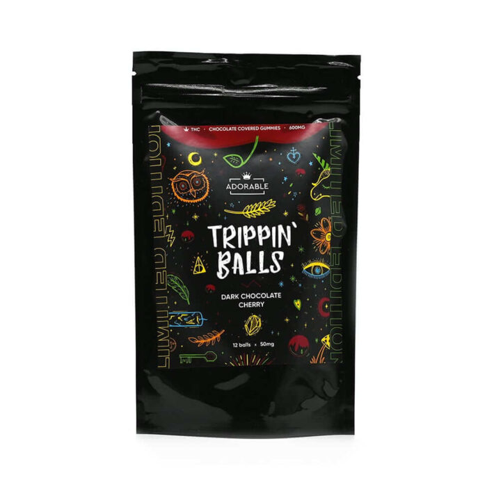 600mg Dark Chocolate Cherry THC Trippin Balls | Adorable — Cannabis Dispensary UK