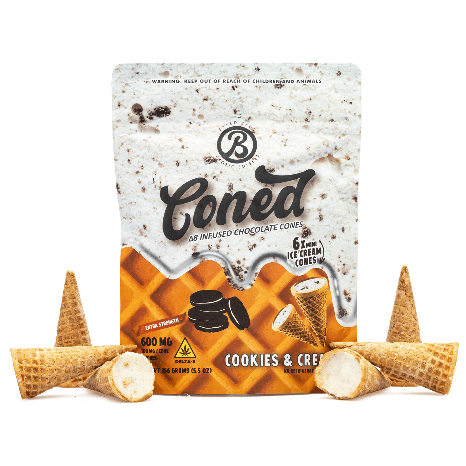 Baked-Bags-Delta-8-THC-Coned-Cookies-Cream-600-mg-Total-Delta-8-THC-Combo