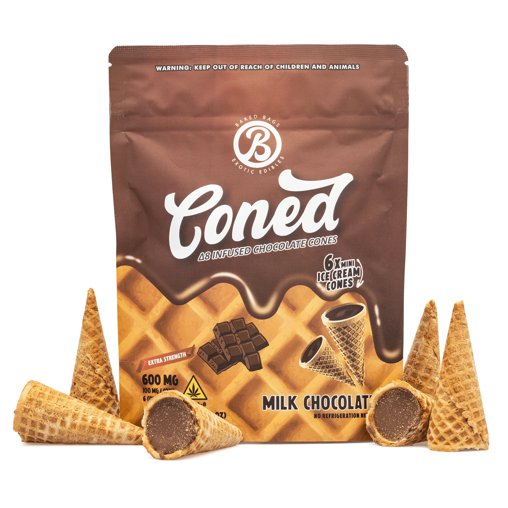 Baked-Bags-Delta-8-THC-Coned-Milk-Chocolate-600-mg-Total-Delta-8-THC-Combo