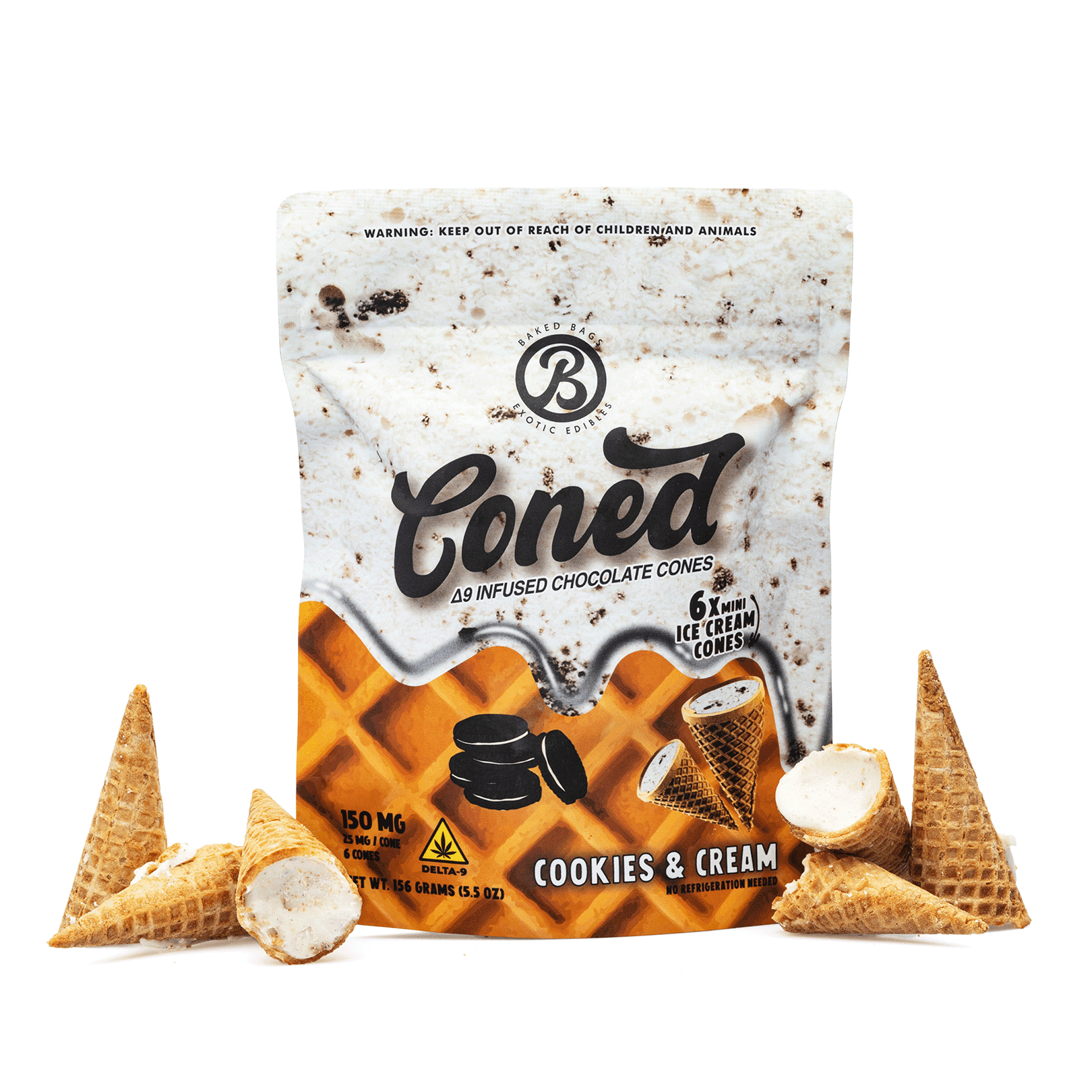 Baked-Bags-Delta-9-THC-Coned-Cookies-Cream-150-mg-Total-Delta-9-THC-combo