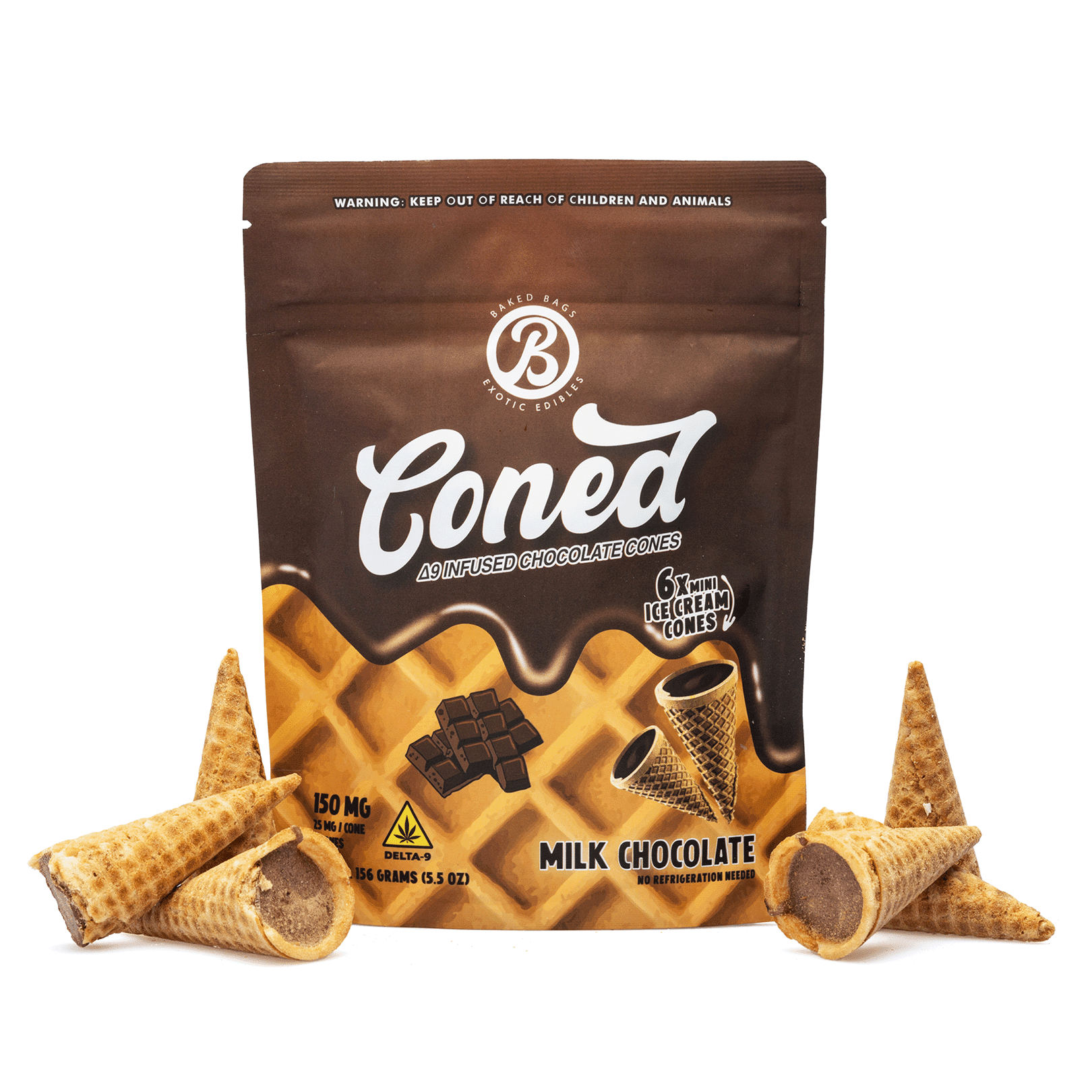 Baked-Bags-Delta-9-THC-Coned-Milk-Chocolate-150-mg-Total-Delta-9-THC-combo