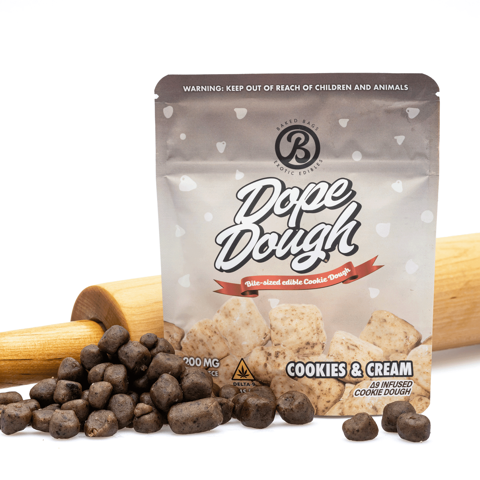 Baked-Bags-Delta-9-THC-Dope-Dough-Cookies-Cream-200-mg-Total-Delta-9-THC-Combo