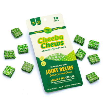 Cheeba Chews Delta 9 and CBC and CBD Salted Caramel Chews – Joint Relief (50 mg Total Cannabinoids)