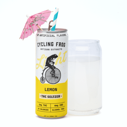Cycling Frog THC + CBD Light Seltzer 6 Pack – Lemon (12 mg Delta 9 THC + 24 mg CBD Total)