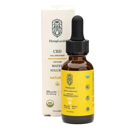 Hemplucid Full-Spectrum CBD Water Soluble Tincture – Natural (600 mg Total CBD)