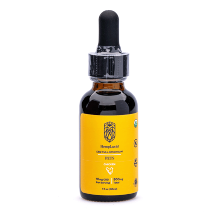 Hemplucid Full Spectrum CBD Pet Tincture – Chicken (300 mg Total CBD)