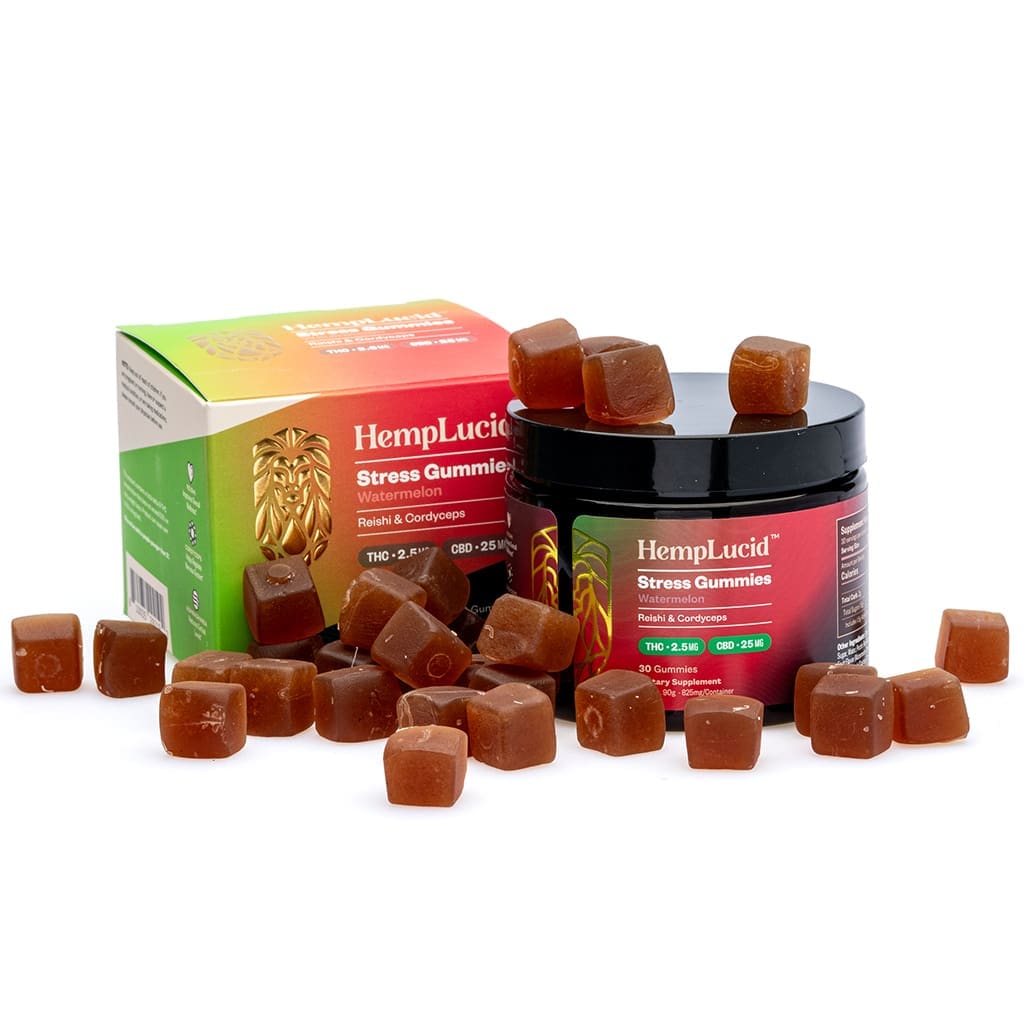 Hemplucid-Stress-Mushroom-Gummies-–-Watermelon-750-mg-Total-CBD-75-mg-Total-Delta-9-THC-combo