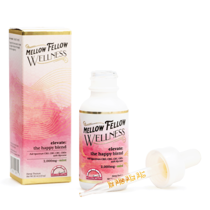 Mellow Fellow Wellness Tincture – Happy Blend – Mint (2000 mg Total Cannabinoids)