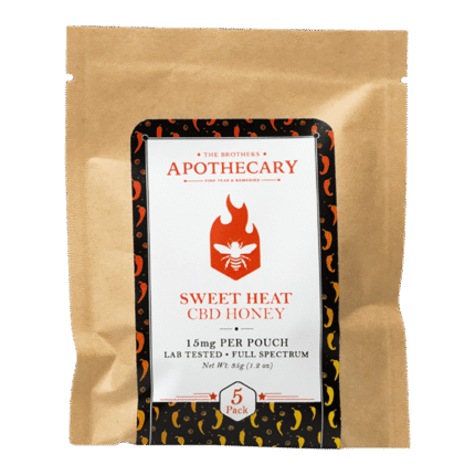 The Brothers Apothecary Sweet Heat CBD Honey – 5 Pack (75 mg Total CBD)