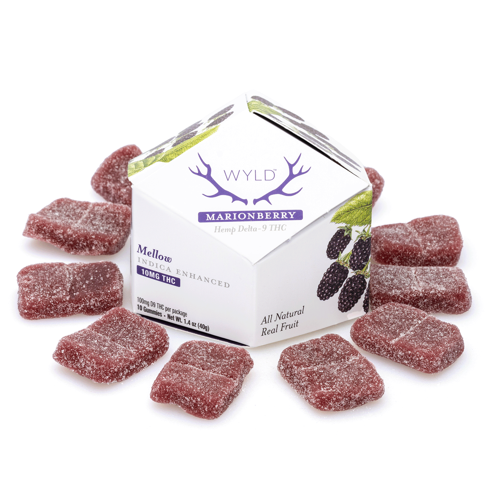 Wyld-Delta-9-THC-Mellow-Indica-Gummies-Marionberry-10-Count-100-mg-Delta-9-THC-Total-Combo