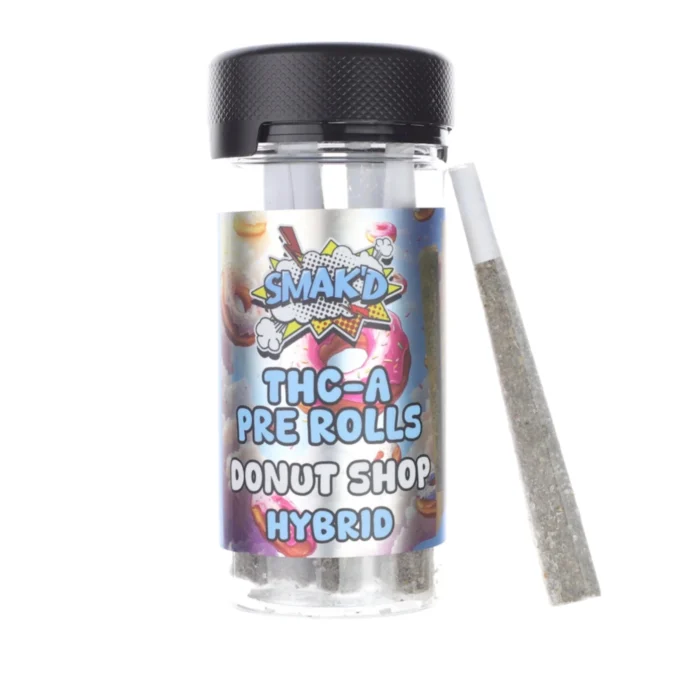 Smakd THC-A Prerolls Donut Shop Hybrid (10 count)